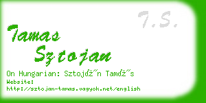 tamas sztojan business card